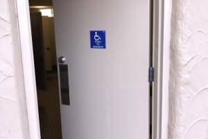 Womans-Bathroom-Door-Install